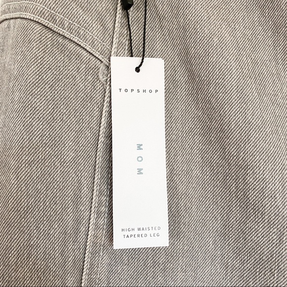 NWT Topshop Gray MOM Jeans - Picture 4 of 10